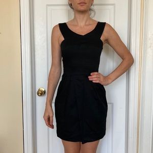 Aqua black cocktail dress- rarely worn!!